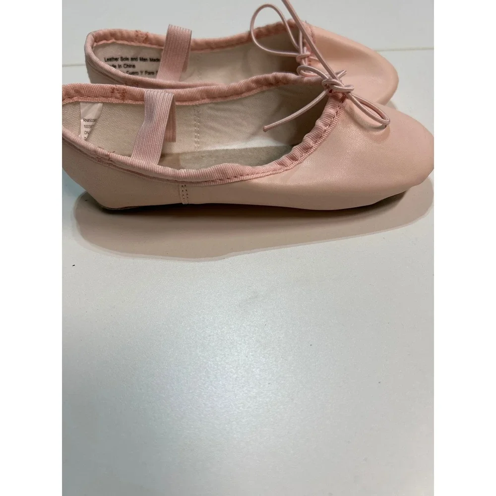 Danskin Pink Leather Ballet Dance Shoes Girls Size‎ 11
